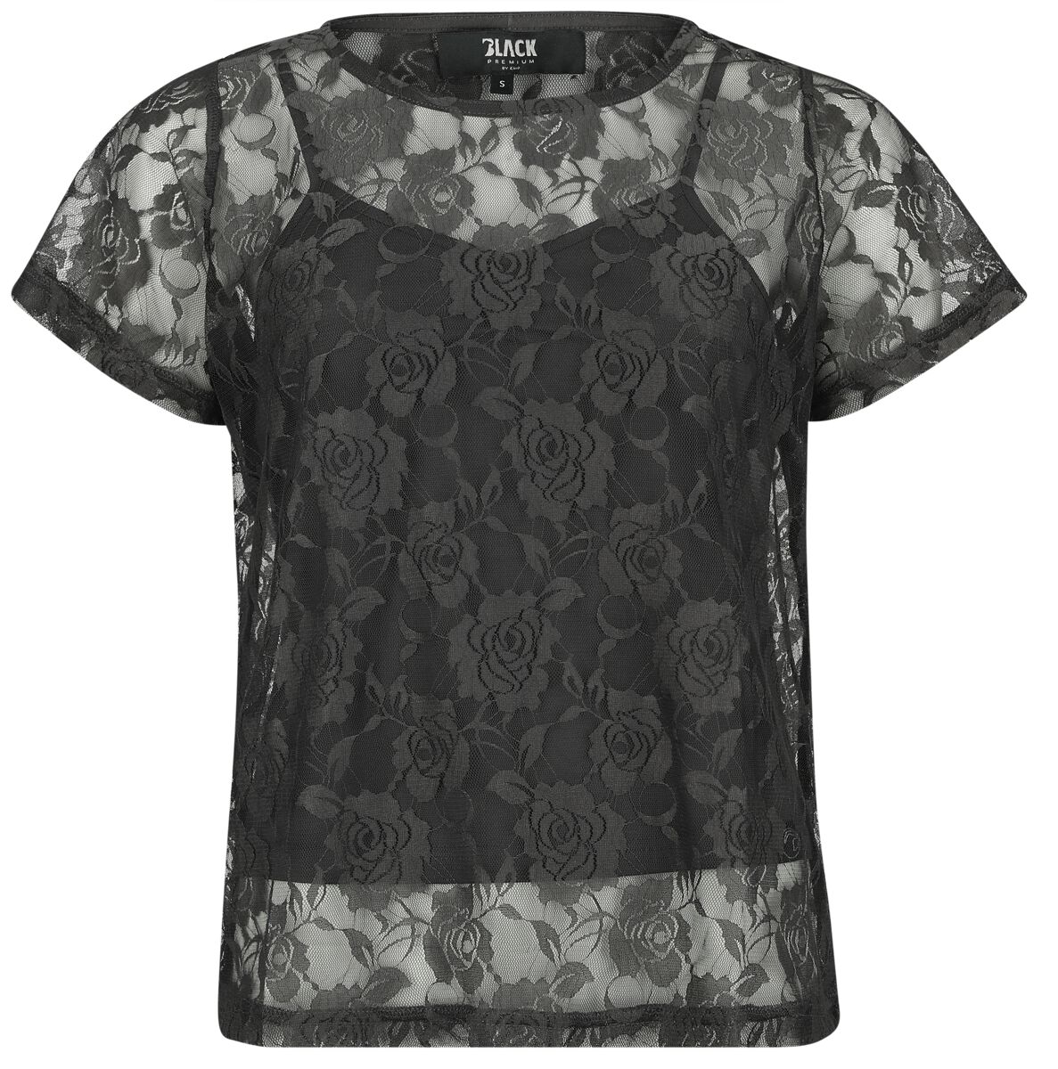 Double-Layer-T-Shirt mit Motivspitze | Black | EMP T-Shirt EMP Premium by